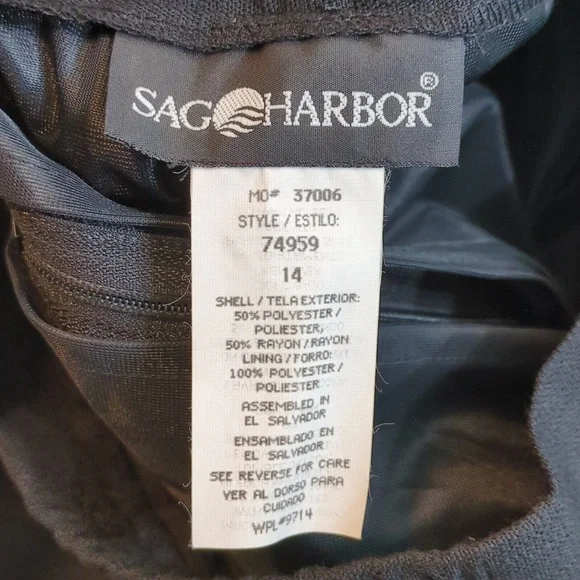 NWT Sag Harbor women's black midi skirt - Picture 4 of 5